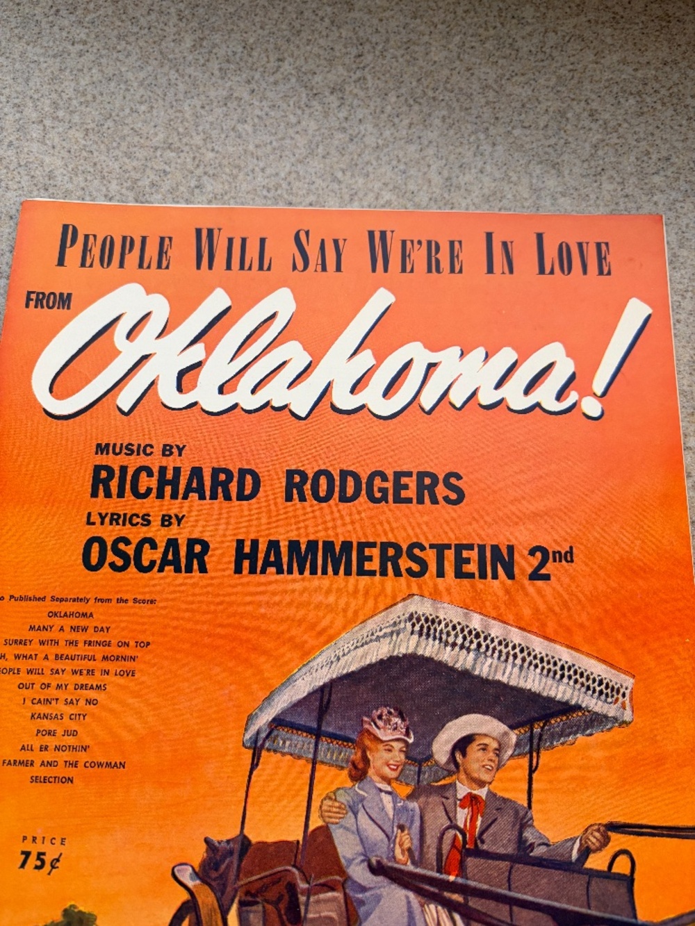 Vintage 1955 Oklahoma Piano Sheet Music - From Estate of Ira Bernstein/Broadway - Picture 2 of 8